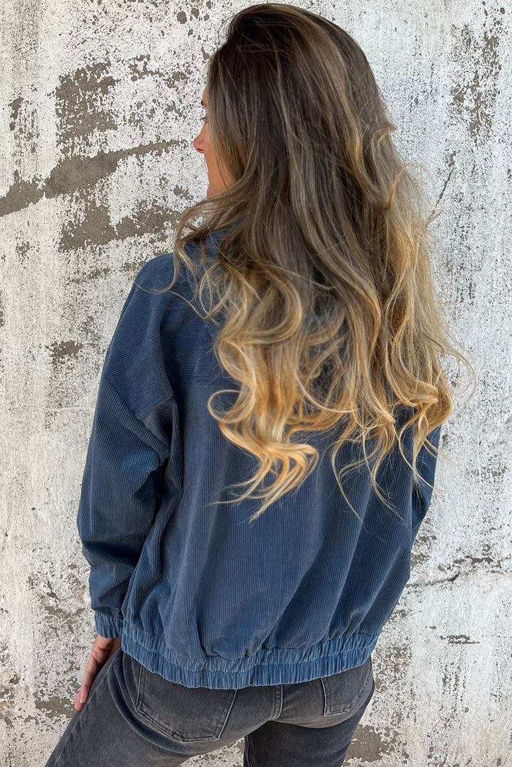 Fiona Casual Corduroy Jacket with Hood for a Relaxed Style, view 3 - Elena Harper