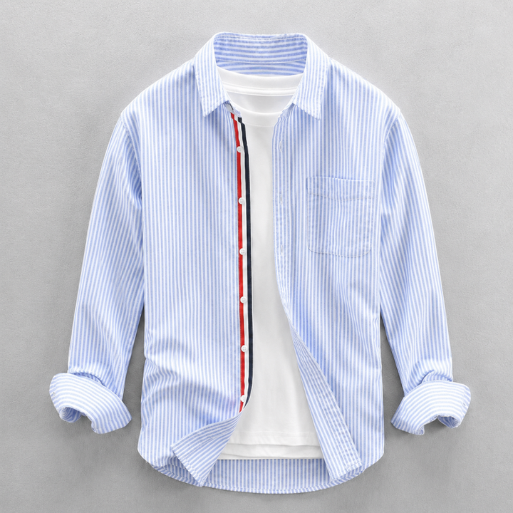 Fitted Shirt with Buttoned Cuffs for Men
