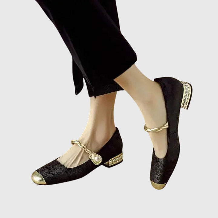 Women's Orthopaedic Low-Heeled Shoes with Mary Jane Strap for All-Day Comfort