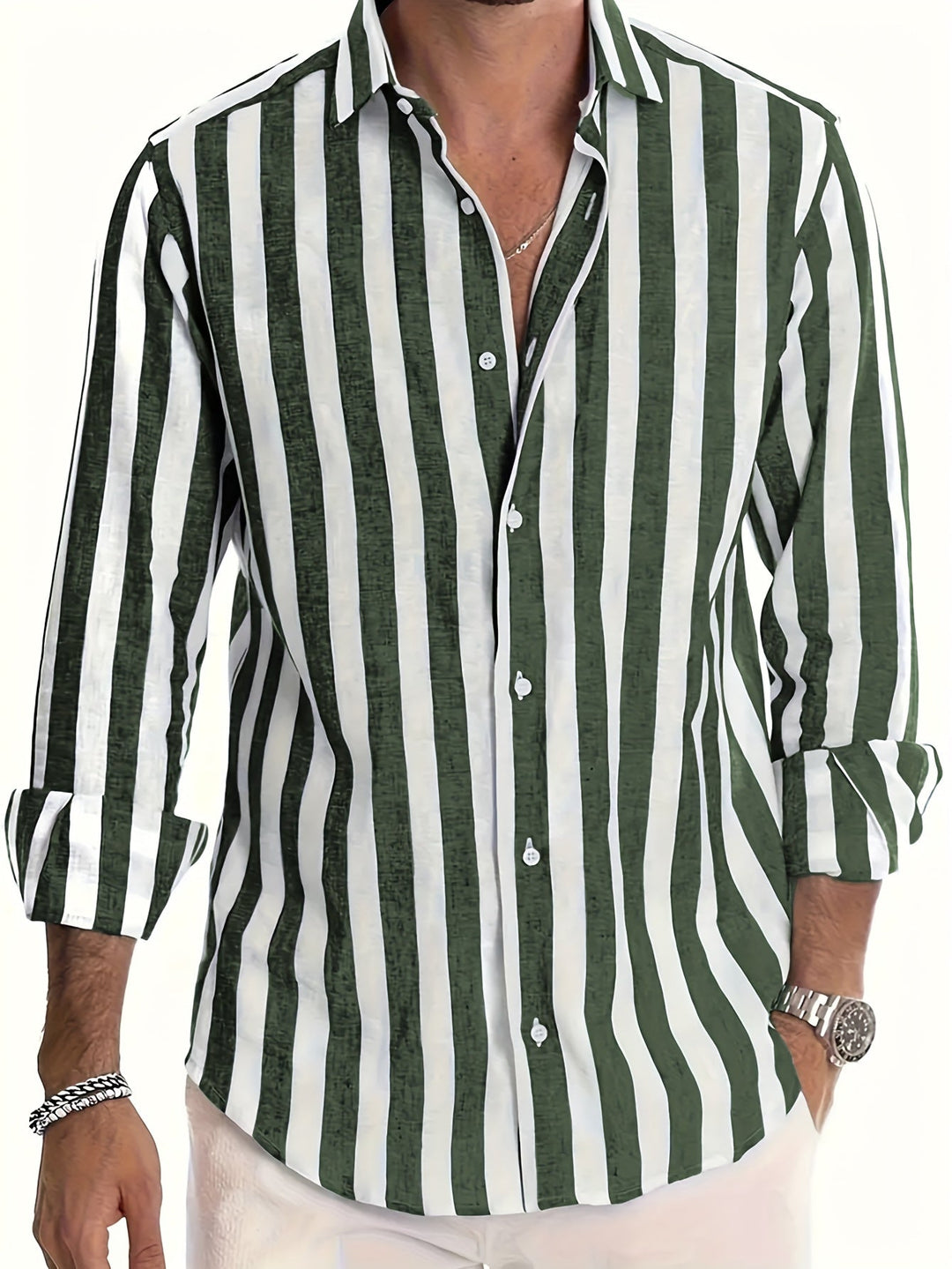 LAURENT MONACO | REFINED STRIPED SHIRT FOR MEN
