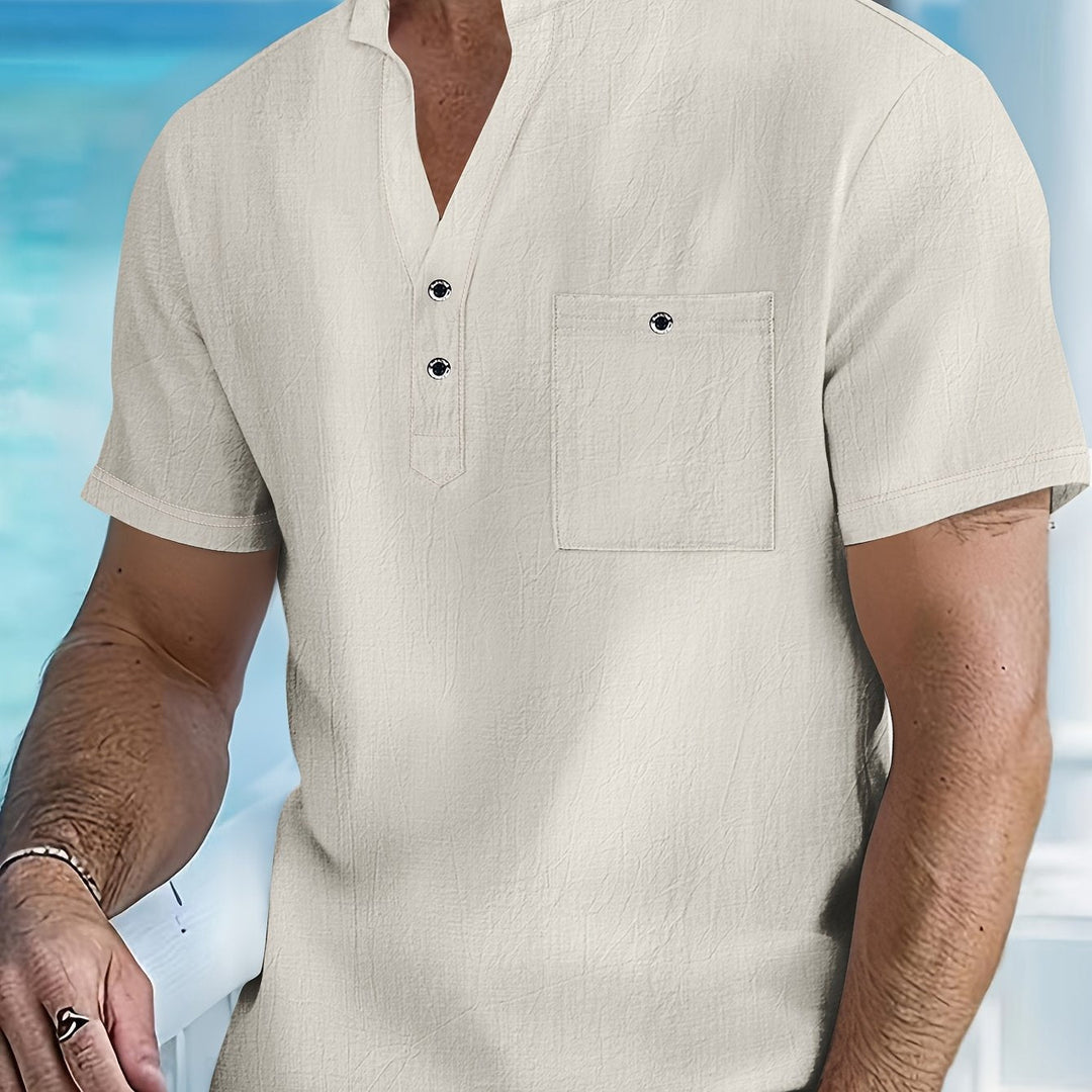 LAURENT MONACO | QIPAO COLLARED SHIRT FOR MEN