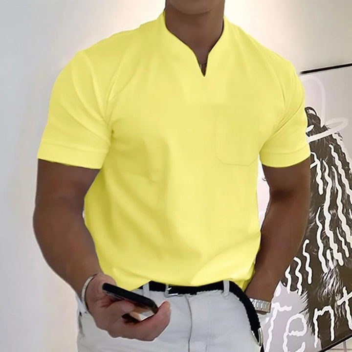 David | Modern Men's Polo Shirt with Textured Collar