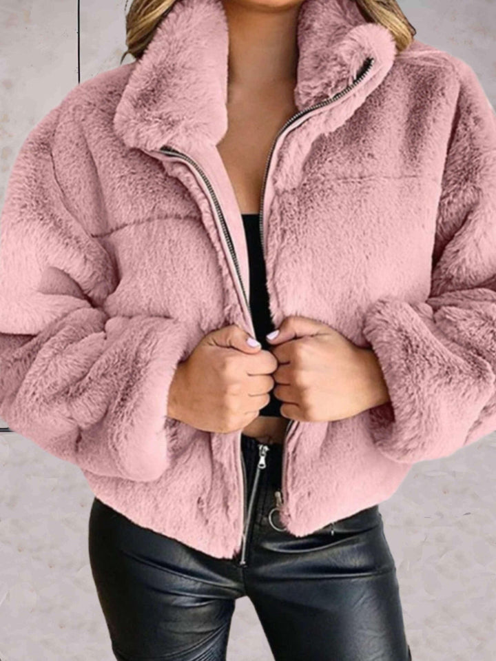 Comfortable Teddy Jacket with Zipper for Women Célinea, view 5 - Elena Harper