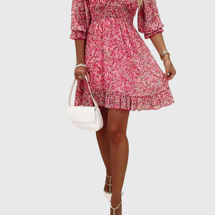 Elisa™  |  Floral Puff Sleeve Dress