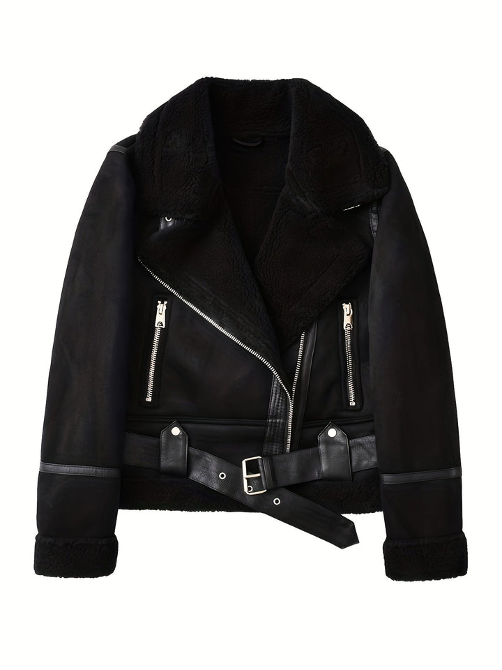 Rosabel Cosy Biker Jacket, view 10 - Elena Harper