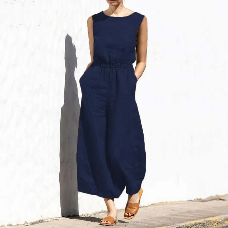 Sleeveless Women's Jumpsuit - Casual & Formal