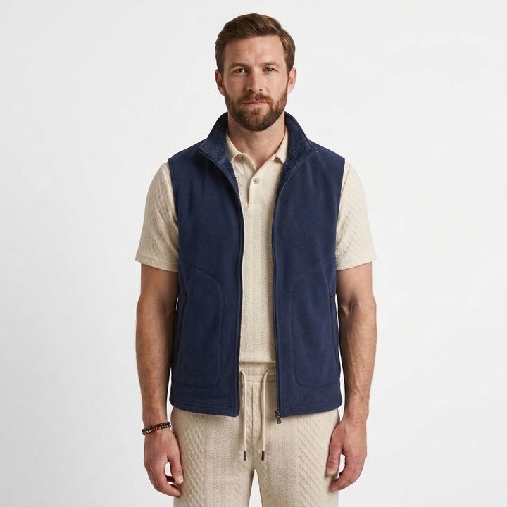 Fur-Lined Zip Gilet For Men