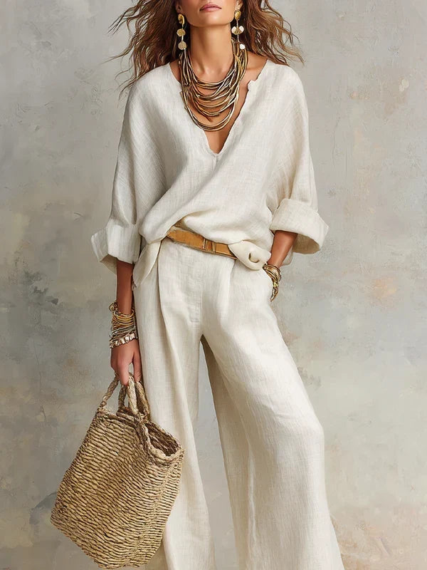 TARA | Coordinated resort with palazzo trousers