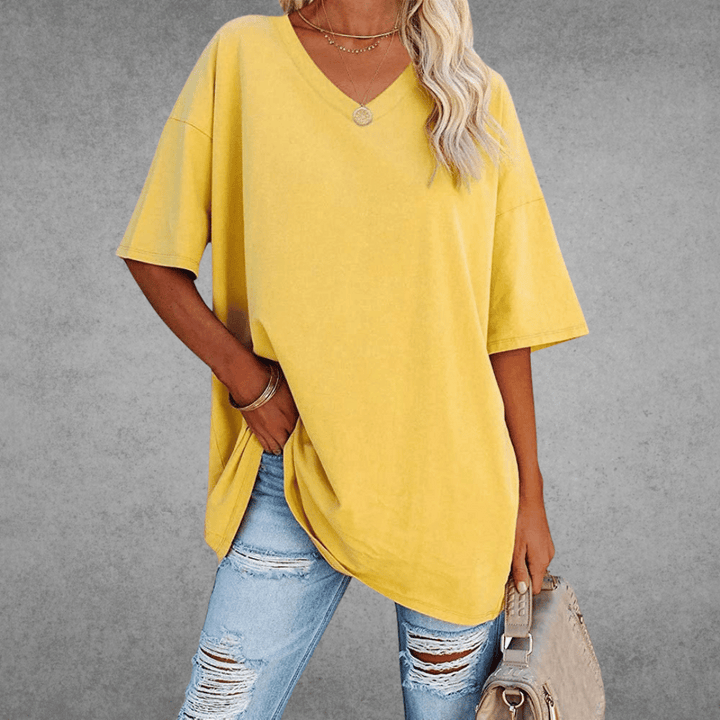 Nikita | Stylish Oversized V-Neck T-shirt
