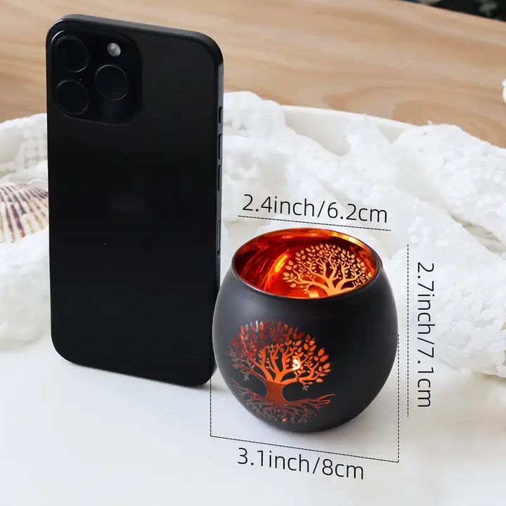 GlowRoot Tree of Life Candle Holder Set, view 2 - Elena Harper