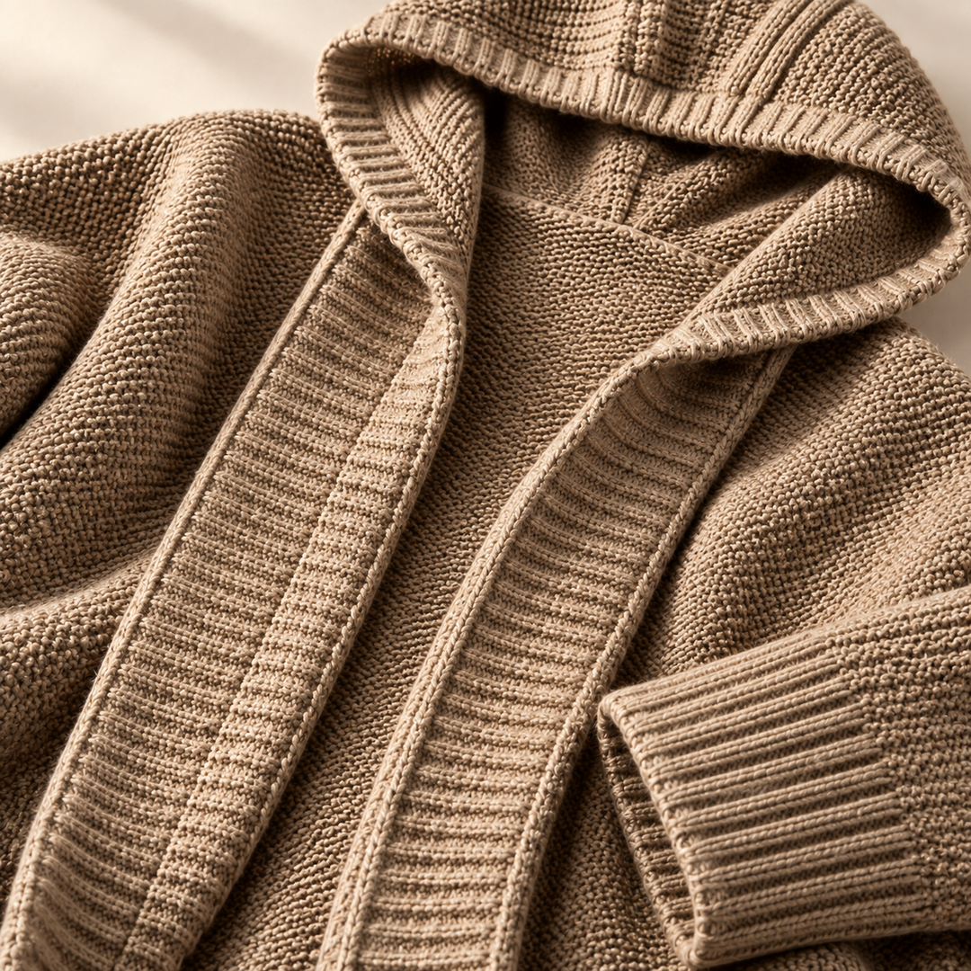 Women's Hooded Chunky Knit Longline Cardigan