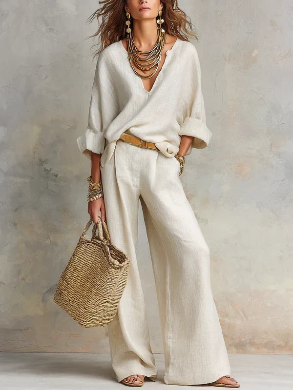 TARA | Coordinated resort with palazzo trousers