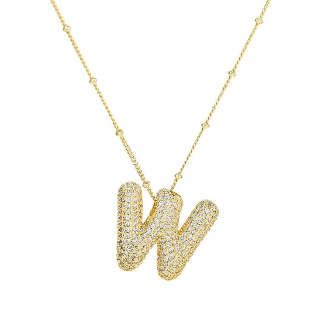 Savannah | Diamond Bubble Letter Necklace