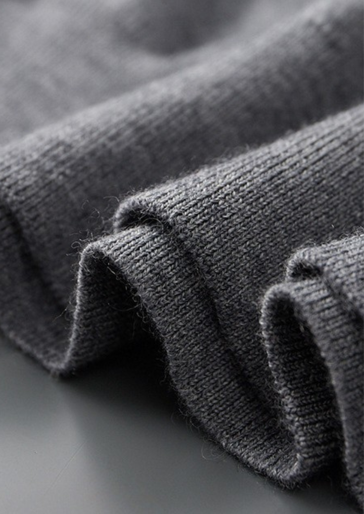 Emma & Rose cashmere buttonless sweater polo — premium knitwear