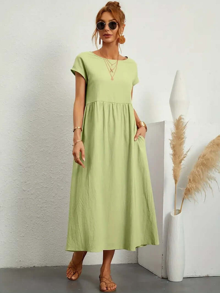 Summer Sleeveless Dress with Handbag - Elena Harper