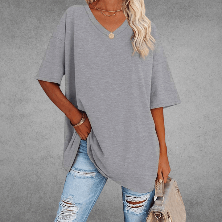 Nikita | Stylish Oversized V-Neck T-shirt