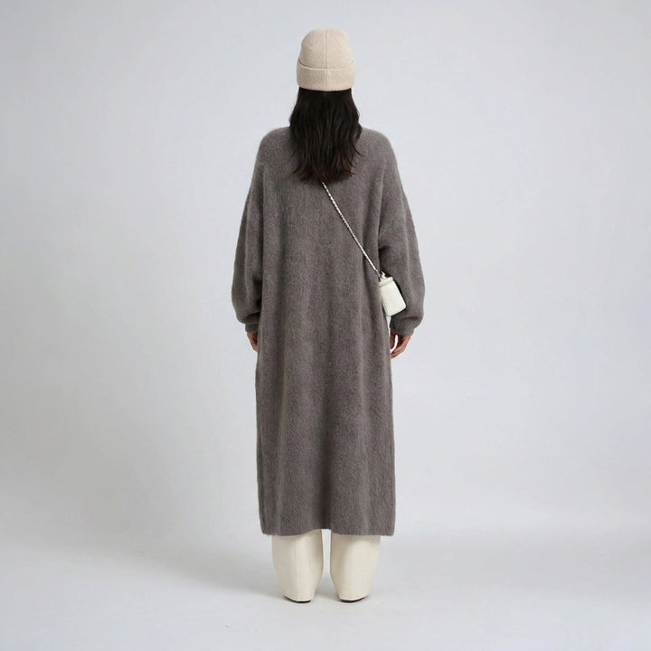 Long Open Knit Cardigan Longline