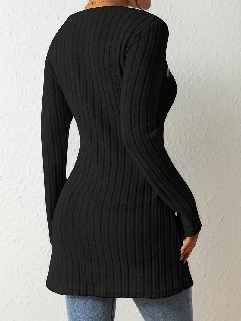 KATHERINE – MODERN RIBBED LONG SWEATER