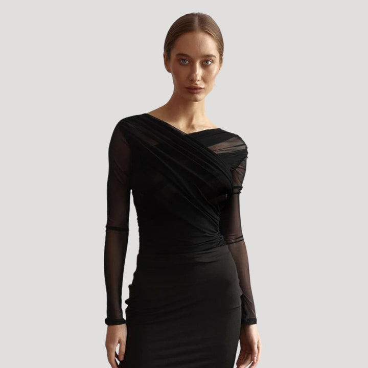 Isona | Women's Long Sleeve Cross Top for Spring