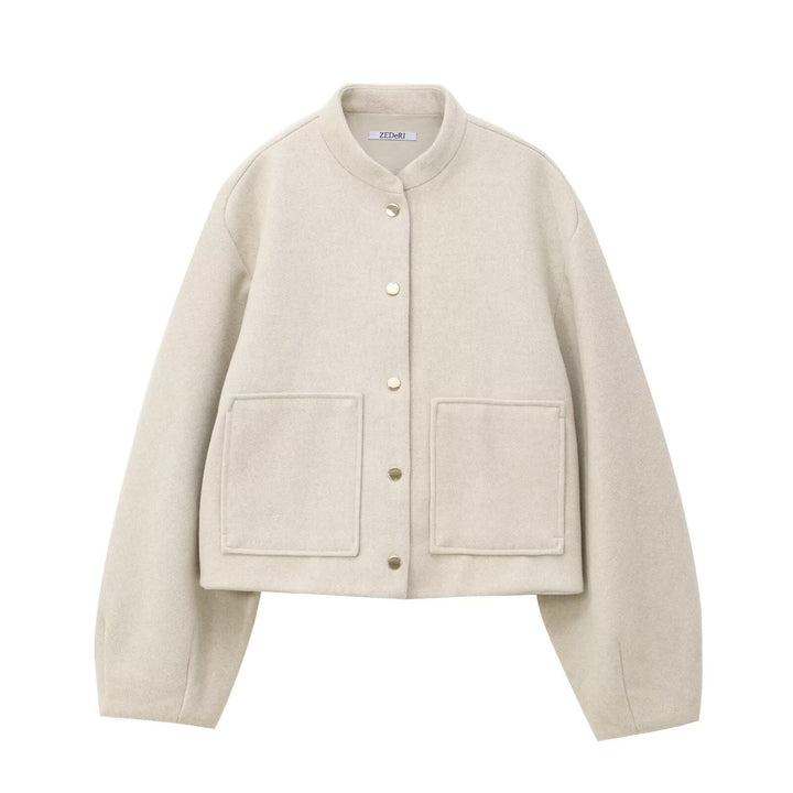 Loose Button-Up Shirt Jacket for Women - Simple and Casual