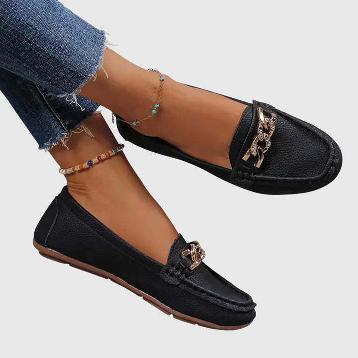 Melira | Orthopaedic loafers with metallic detail and design