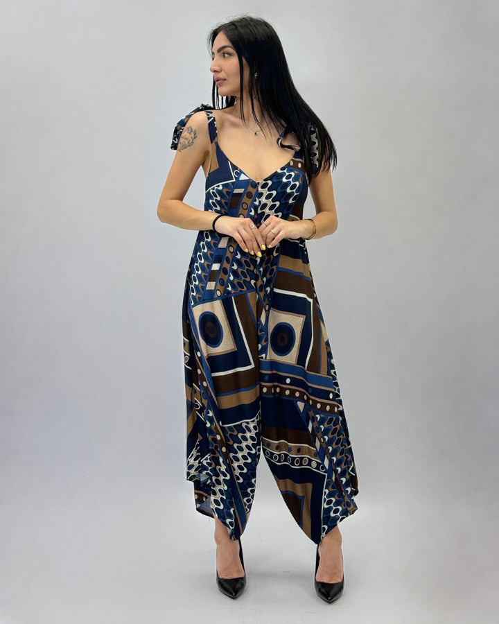 Esmé™  |  Sleeveless Jumpsuit Detail Print