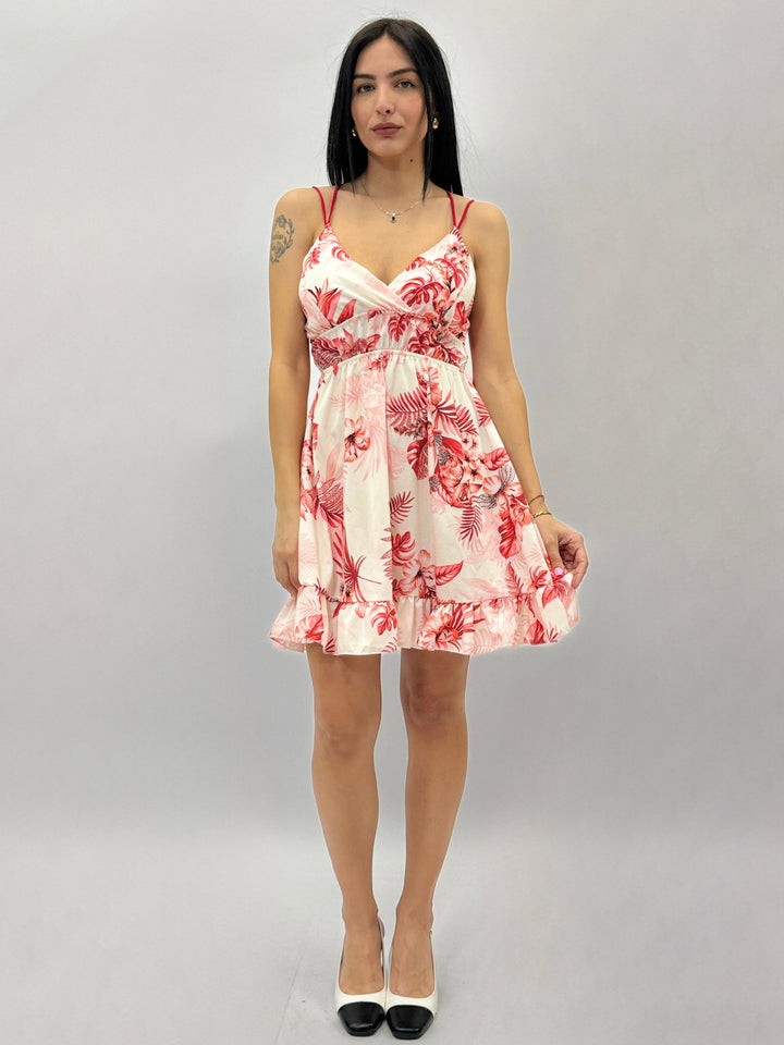 Carien™  |  Dress Crossed Straps Print