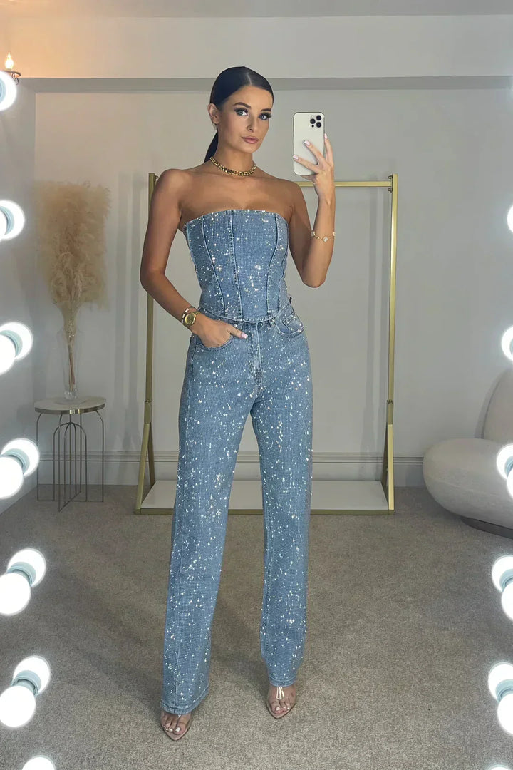 Lieve - Elegant Strapless Jumpsuit