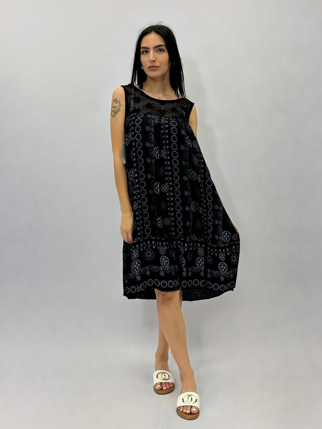 Dominique™  |  Sleeveless Dress soft luxurious fabrics Details