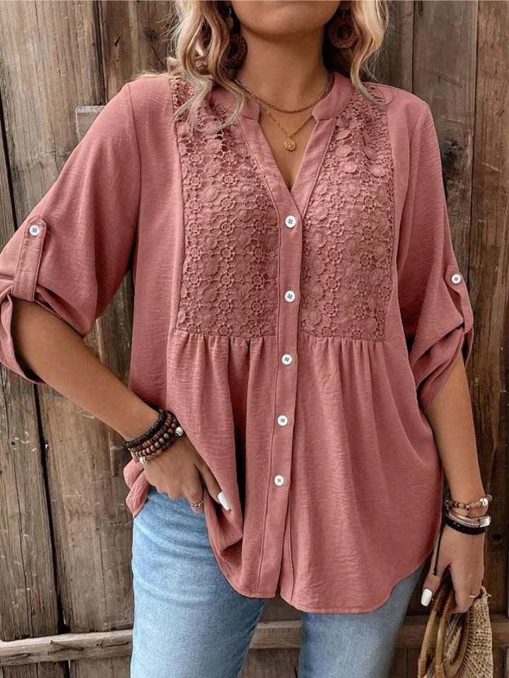 Noor™  |  Blouse V-neck Buttons