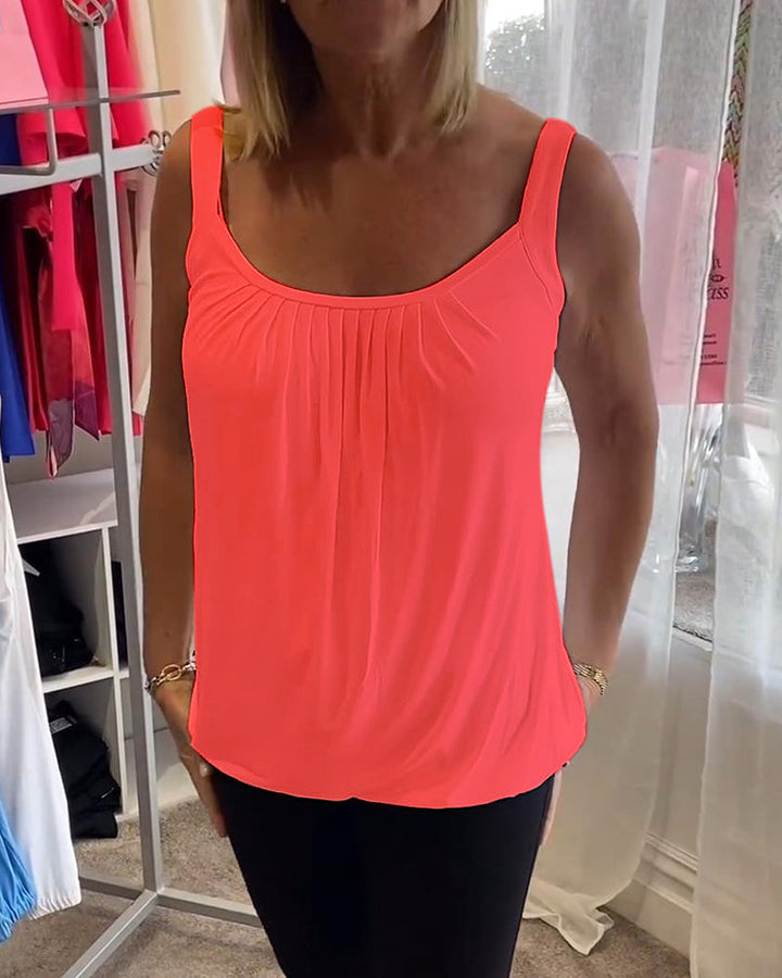 Hanner Real Pleated Top Without Sleeves, view 5 - Elena Harper