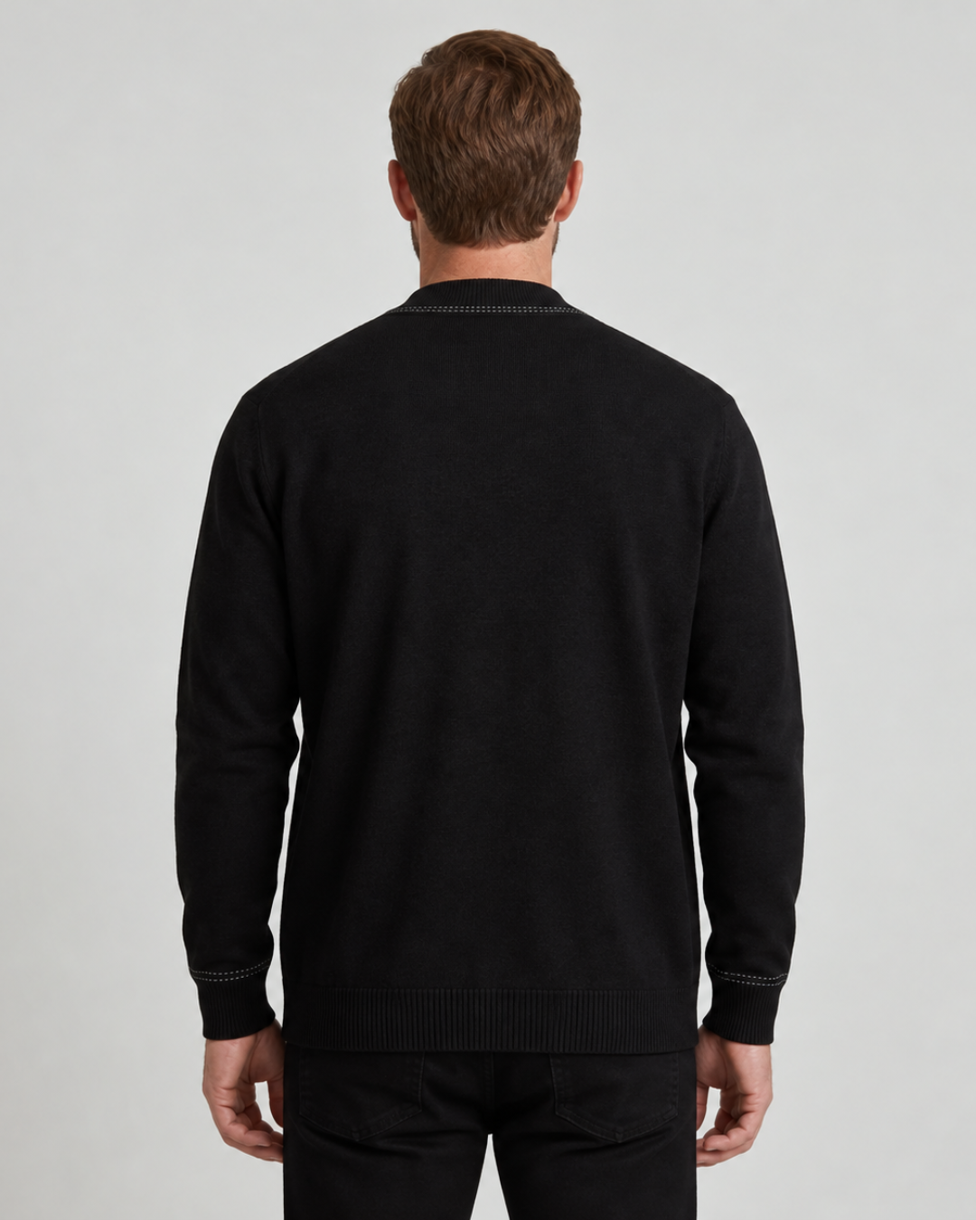 Jacquard Wool Blend Cardigan For Men