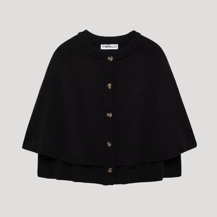 Buttoned Women's Cardigan Cape