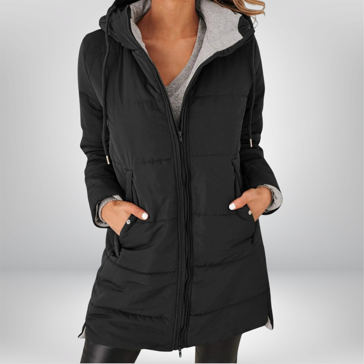 Gwyn Winter-Proof Down Jacket with High Thermal Insulation, view 3 - Elena Harper