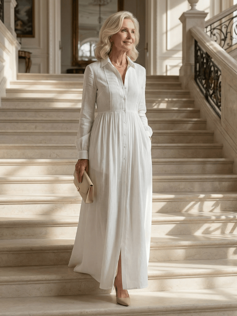 Lioren™ Soft Flow Maxi Dress by Emma & Rose Cape Town shown in flowing fabric with a relaxed fit and elegant design.