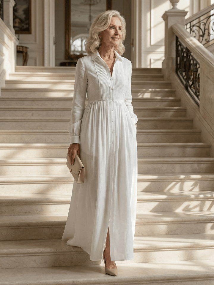 Lioren™ Soft Flow Maxi Dress by Emma & Rose Cape Town shown in flowing fabric with a relaxed fit and elegant design.