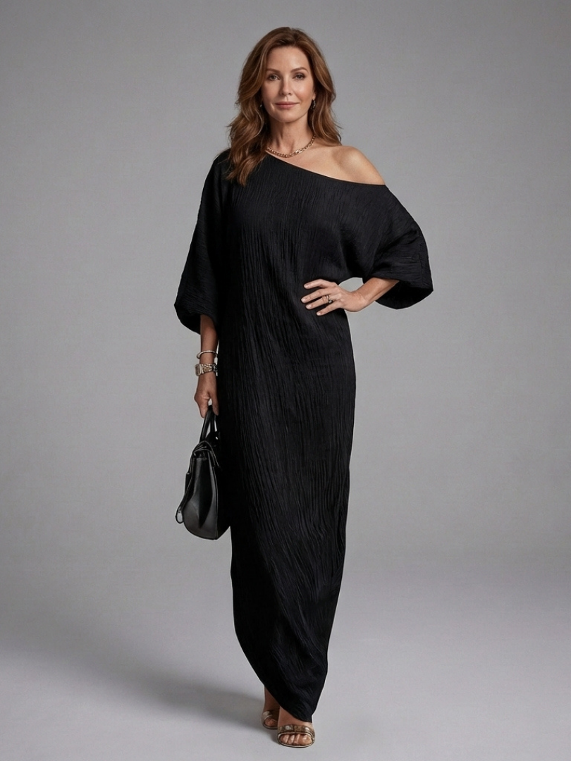 Blythe One Shoulder Draped Maxi Dress - Elena Harper