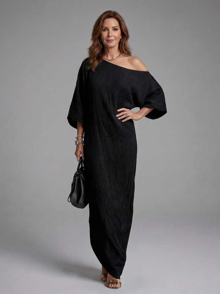 Blythe One Shoulder Draped Maxi Dress - Elena Harper