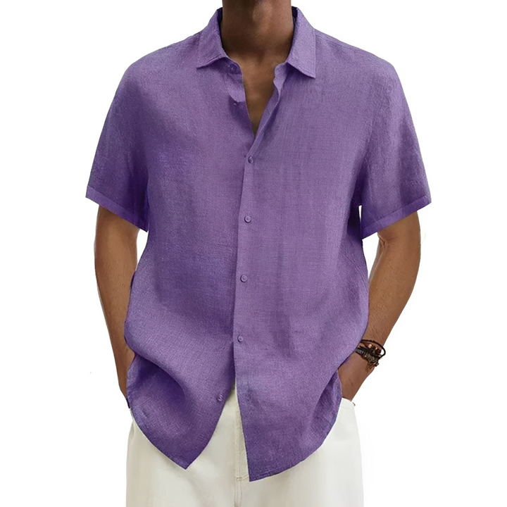 Aamon Lightweight Men's Summer Shirt, view 4 - Elena Harper
