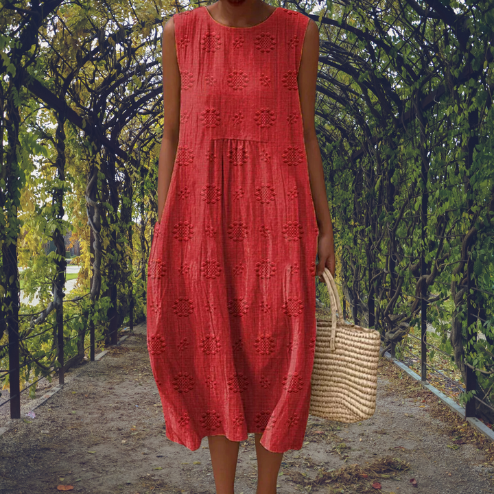 Aikaterini Elegant sleeveless dress with pockets - Elena Harper