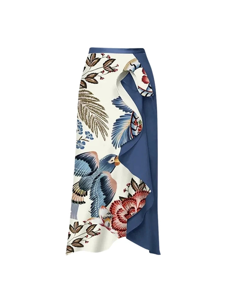 One-Shoulder Toucan Print Monokini, view 4 - Elena Harper