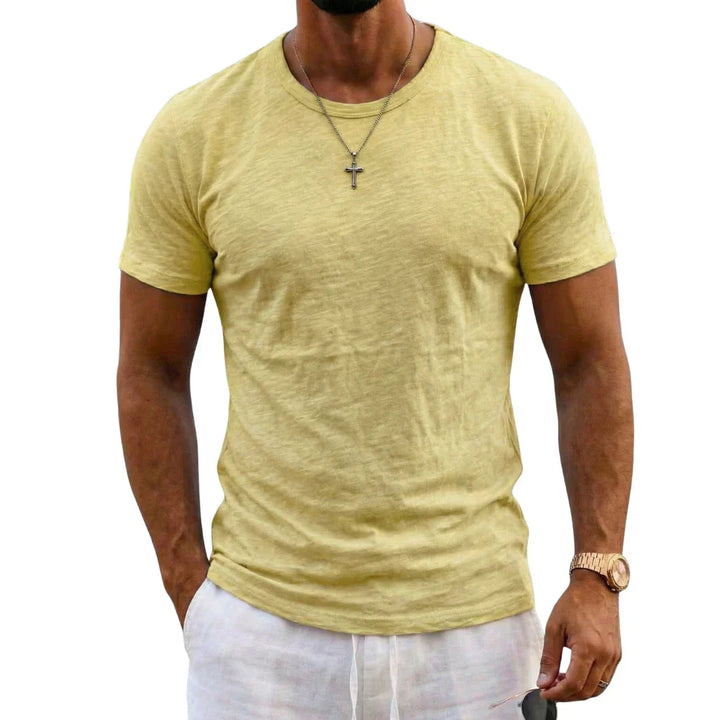 LAURENT MONACO | SLUB COTTON T-SHIRT FOR MEN