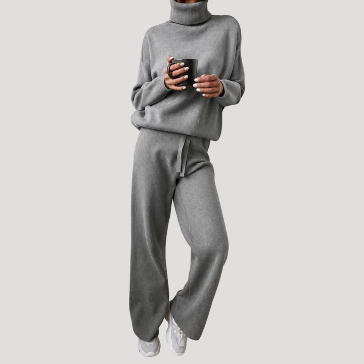 Women's Knit Set with Turtleneck Top