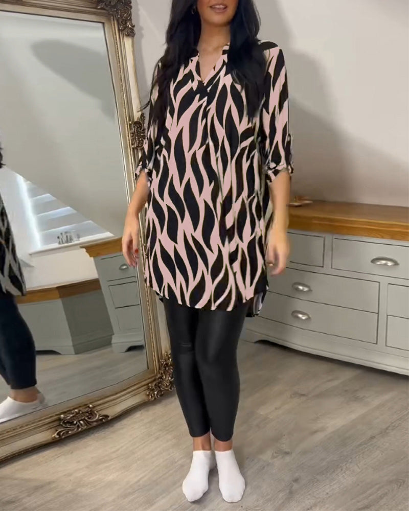 CHIC PRINTED BLOUSE FOR WOMEN