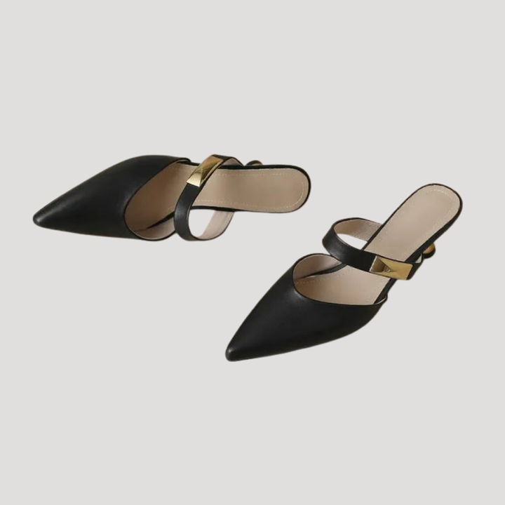 Women's Pointed Toe Heeled Mules