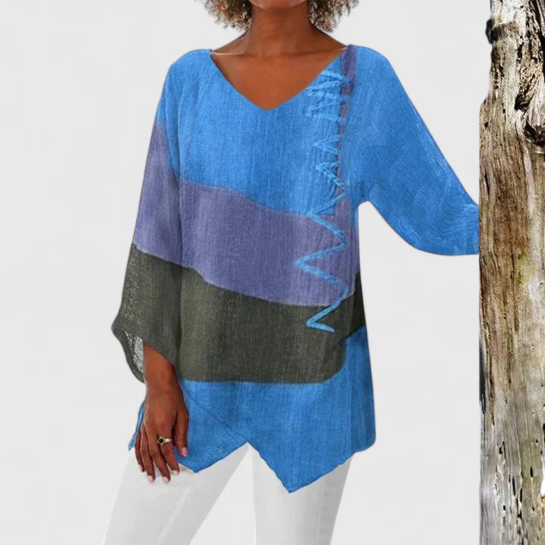 Women's Sophisticated V-Neck Tunic Top