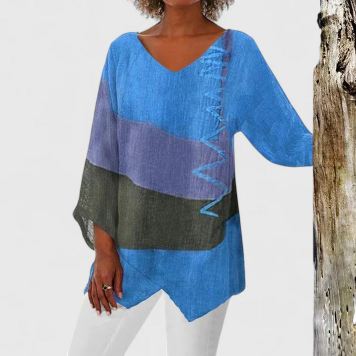 Women's Sophisticated V-Neck Tunic Top
