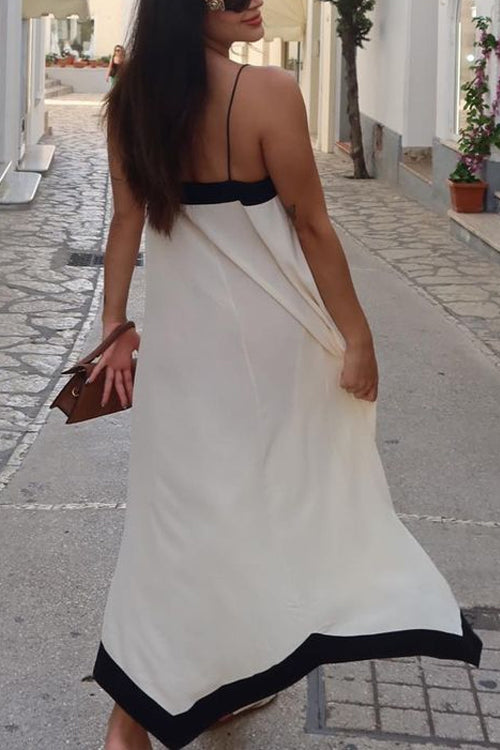 Women's Elegant V-Neck Spaghetti Strap Maxi Dress