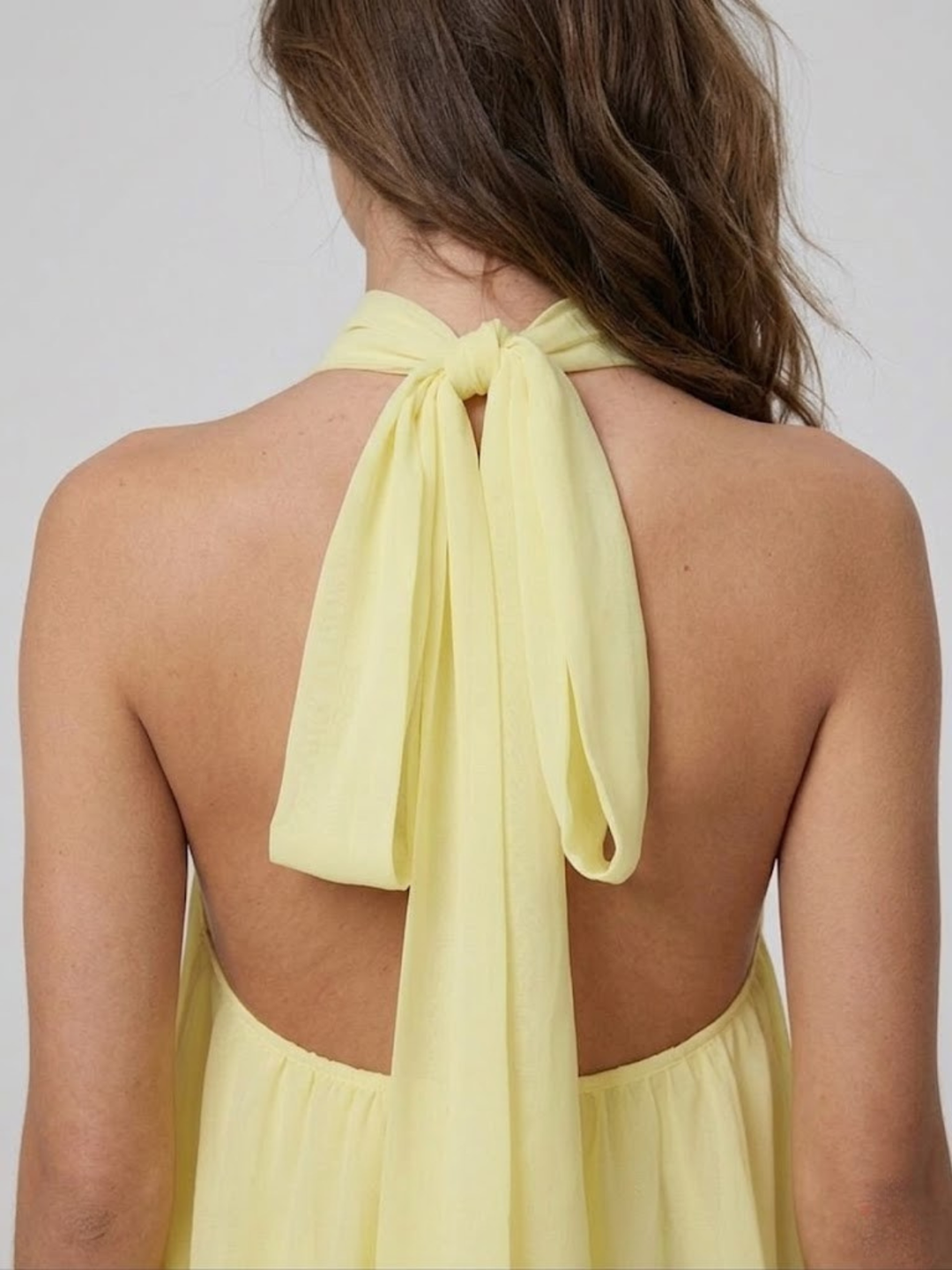 Short Women's Dress Backless Halter Neck – Ruffled Summer Dress