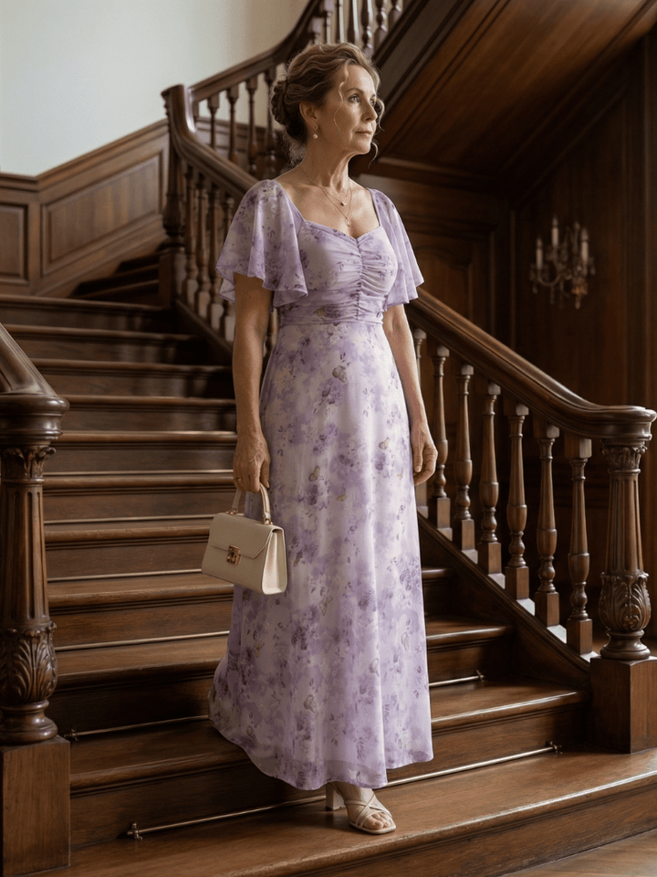 Vaelis™  |  Flutter Sleeve Midi Dress